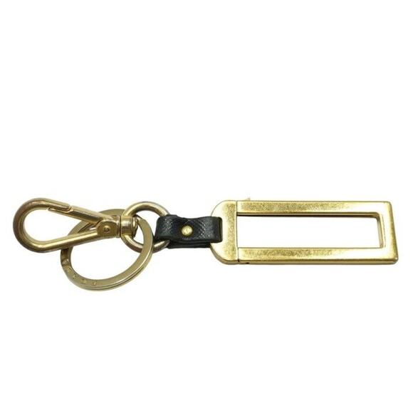 PRADA Prada Keyring Charm Keychain Accessory Logo Gold Tone - Picture 1 of 2